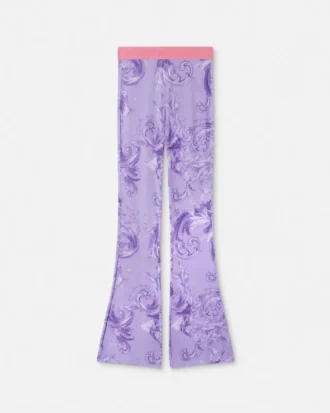Leggings évasés en viscose imprimée