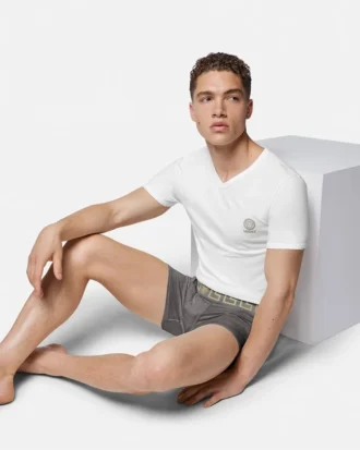 Lot de 2 boxers longs Greca Border