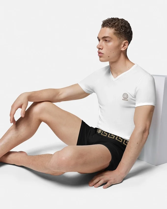 Lot de 2 boxers longs Greca Border Lot de 2 boxers longs Greca Border