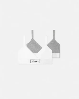 Lot de 2 bralettes en jersey de coton côtelé pour enfants