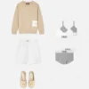 Lot de 2 bralettes en jersey de coton côtelé pour enfants Lot de 2 bralettes en jersey de coton côtelé pour enfants