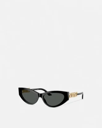 Lunettes de soleil œil-de-chat Greca Strass