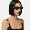 Lunettes de soleil œil-de-chat Greca Strass