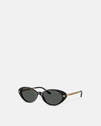 Lunettes de soleil ovales Greca tubulaires