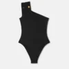 Maillot de bain une pièce froncé avec épingle de sûreté Maillot de bain une pièce froncé avec épingle de sûreté