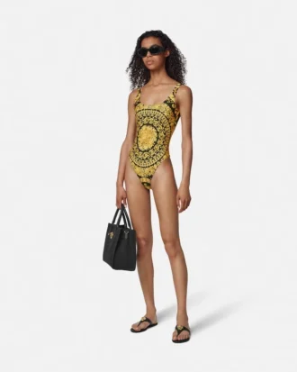 Maillot de bain une pièce imprimé en nylon mélangé