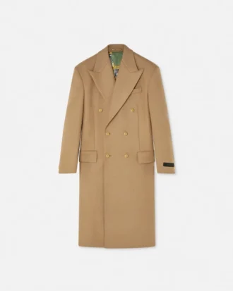 Manteau croisé en laine mélangée