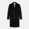 Manteau simple boutonnage en laine mélangée Manteau simple boutonnage en laine mélangée