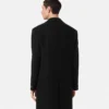 Manteau simple boutonnage en laine mélangée Manteau simple boutonnage en laine mélangée