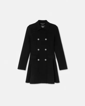 Manteau trapèze en laine et cachemire