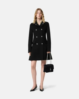 Manteau trapèze en laine et cachemire