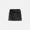 Mini-jupe ajustée en cuir