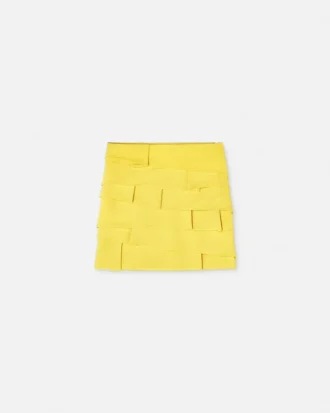 Mini-jupe ajustée en satin envers