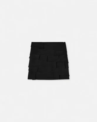 Mini-jupe ajustée en satin envers