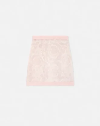 Mini-jupe en maille jacquard mohair