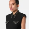Mini-robe ajustée en laine cloutée Mini-robe ajustée en laine cloutée