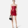 Mini-robe bustier en cuir