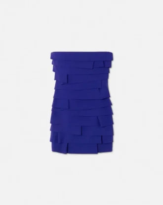 Mini-robe bustier en satin enver