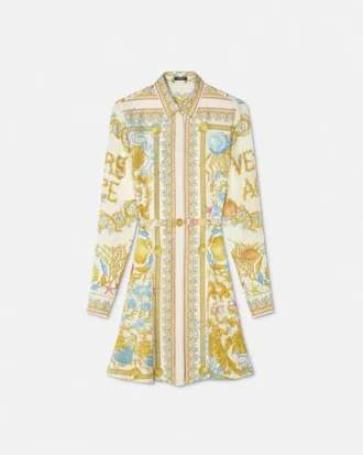 Mini-robe chemise en Barocco Silk