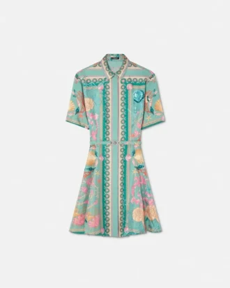 Mini-robe chemise en Barocco Silk