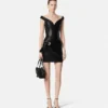 Mini-robe corset en cuir