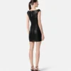 Mini-robe corset en cuir