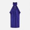 Mini-robe décontractée en soie jacquard à motif V Allover Mini-robe décontractée en soie jacquard à motif V Allover