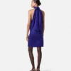 Mini-robe décontractée en soie jacquard à motif V Allover Mini-robe décontractée en soie jacquard à motif V Allover