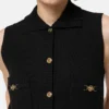 Mini-robe droite en maille cachemire et laine Mini-robe droite en maille cachemire et laine