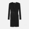 Mini-robe en crêpe à décolleté en V profond Mini-robe en crêpe à décolleté en V profond
