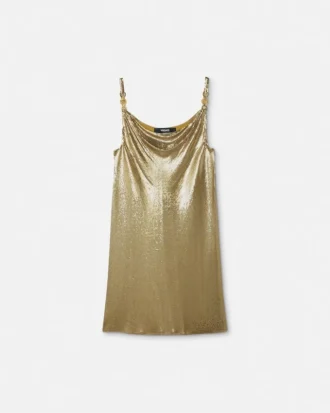 Mini-robe en maille métallique