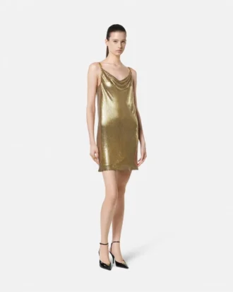 Mini-robe en maille métallique