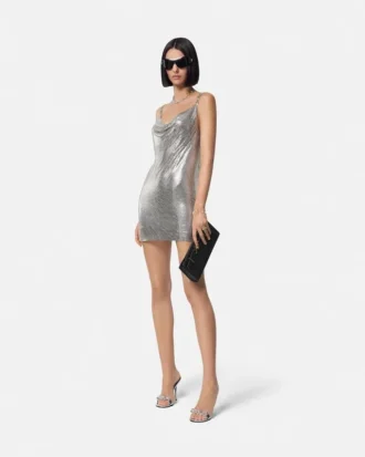 Mini-robe en maille métallique