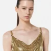 Mini-robe en maille métallique