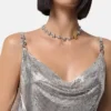 Mini-robe en maille métallique