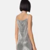 Mini-robe en maille métallique
