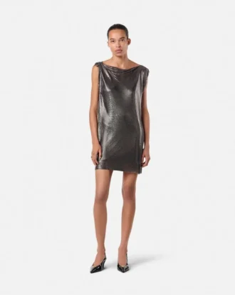 Mini-robe en maille métallique avec épingle de sûreté