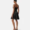 Mini-robe en satin à bordures en dentelle Mini-robe en satin à bordures en dentelle