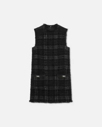 Mini-robe en tweed de coton