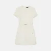 Mini-robe en tweed de coton