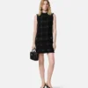 Mini-robe en tweed de coton