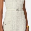 Mini-robe en tweed de coton
