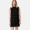Mini-robe en tweed de coton
