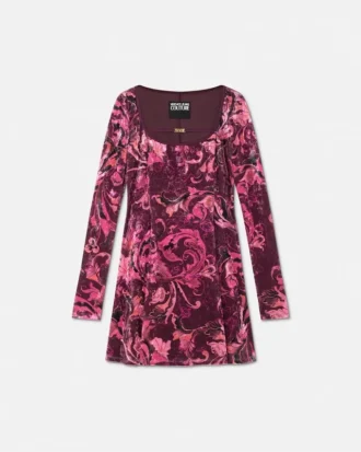 Mini-robe en velours Porcelain Barocco