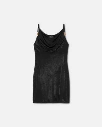 Mini-robe en viscose ornée