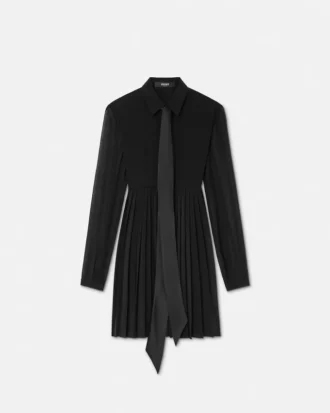 Mini-robe Lavallière en crêpe de Chine