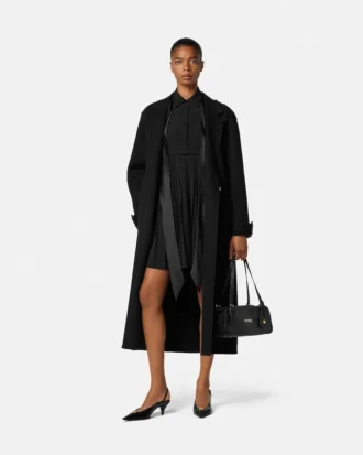 Mini-robe Lavallière en crêpe de Chine