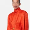 Mini-robe lavallière en soie jacquard V Allover Mini-robe lavallière en soie jacquard V Allover