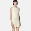 Mini-robe trapèze en satin cristallisé Mini-robe trapèze en satin cristallisé