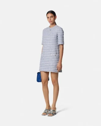 Mini-robe trapèze en tweed